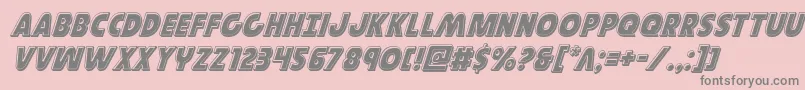 Governorbevelital Font – Gray Fonts on Pink Background