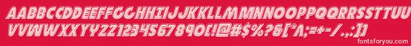 Governorbevelital Font – Pink Fonts on Red Background