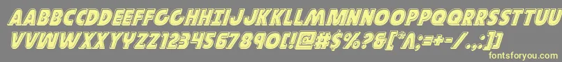 Governorbevelital Font – Yellow Fonts on Gray Background