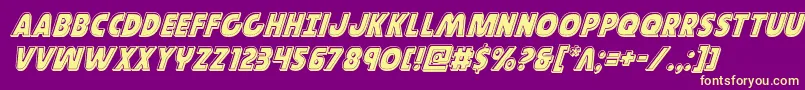 Governorbevelital Font – Yellow Fonts on Purple Background