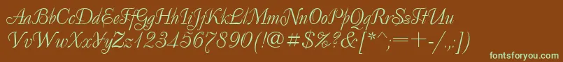 Dcr Font – Green Fonts on Brown Background