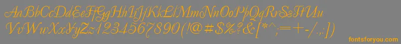 Dcr Font – Orange Fonts on Gray Background