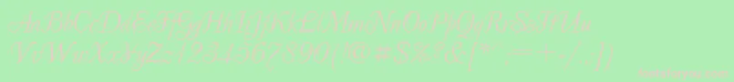 Dcr Font – Pink Fonts on Green Background