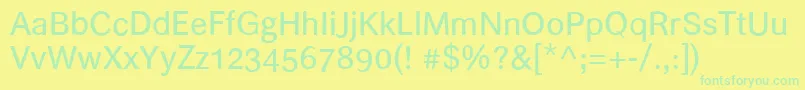 Helvari Font – Green Fonts on Yellow Background