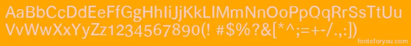 Helvari Font – Pink Fonts on Orange Background