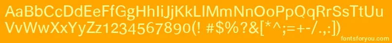fuente Helvari – Fuentes Amarillas Sobre Fondo Naranja