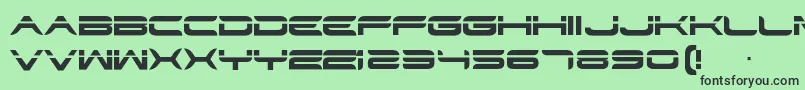 Str Font – Black Fonts on Green Background