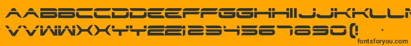 Police Str – polices noires sur fond orange