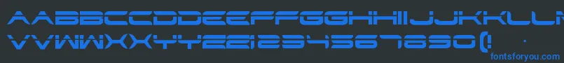 Str Font – Blue Fonts on Black Background