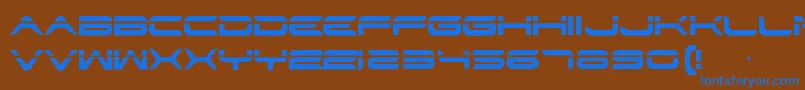 Str Font – Blue Fonts on Brown Background