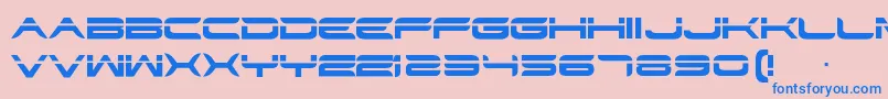 Str Font – Blue Fonts on Pink Background