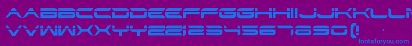 Str Font – Blue Fonts on Purple Background