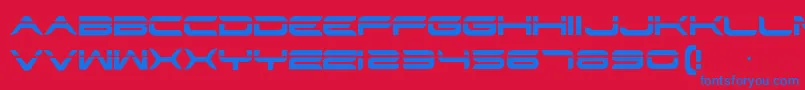 Str Font – Blue Fonts on Red Background