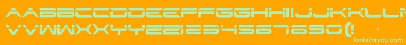 Str Font – Green Fonts on Orange Background