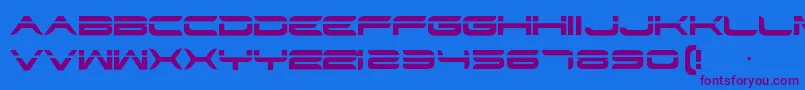 Str Font – Purple Fonts on Blue Background