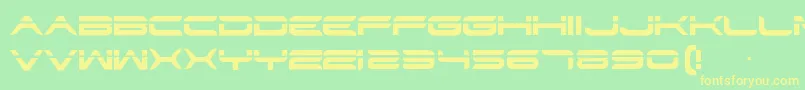 Str Font – Yellow Fonts on Green Background