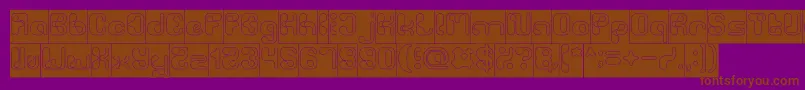 BiologicalHollowInverse Font – Brown Fonts on Purple Background