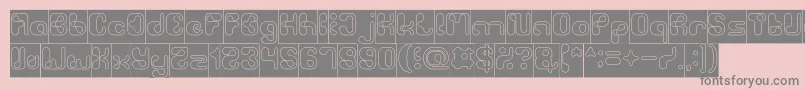 BiologicalHollowInverse Font – Gray Fonts on Pink Background