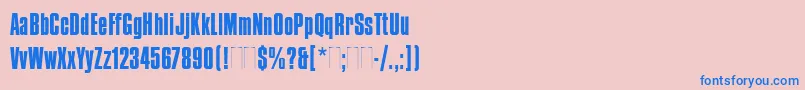 CompactaPlain Font – Blue Fonts on Pink Background