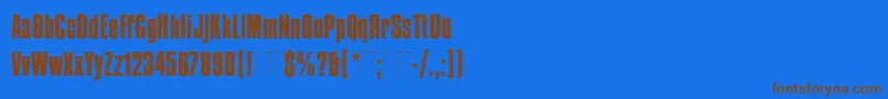 CompactaPlain Font – Brown Fonts on Blue Background