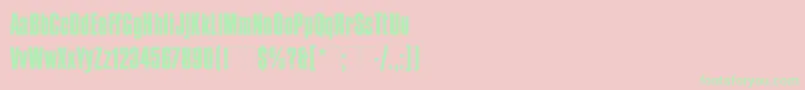 CompactaPlain Font – Green Fonts on Pink Background