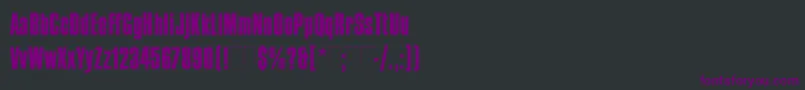 Шрифт CompactaPlain – фиолетовые шрифты на чёрном фоне