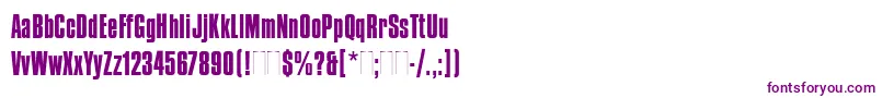CompactaPlain-fontti – violetit fontit valkoisella taustalla