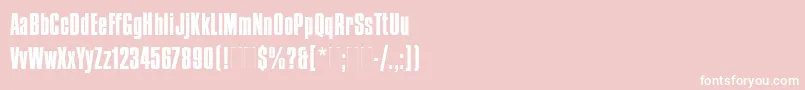 フォントCompactaPlain – ピンクの背景に白い文字