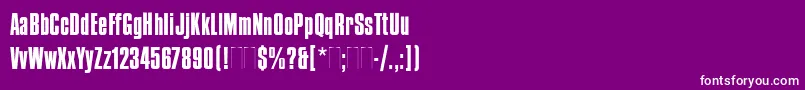 フォントCompactaPlain – 紫の背景に白い文字