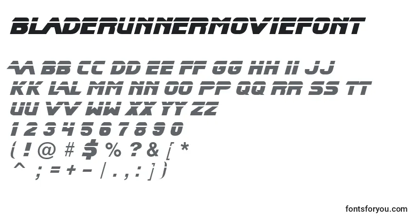 A fonte BladeRunnerMovieFont – alfabeto, números, caracteres especiais