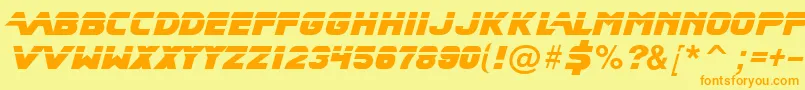 BladeRunnerMovieFont Font – Orange Fonts on Yellow Background