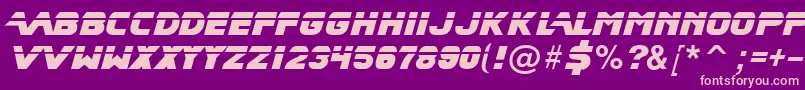 BladeRunnerMovieFont Font – Pink Fonts on Purple Background