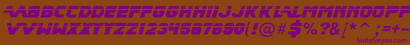 BladeRunnerMovieFont Font – Purple Fonts on Brown Background