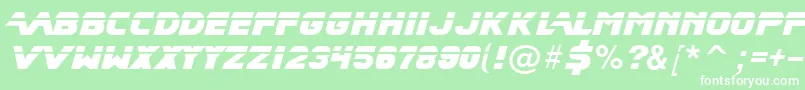 フォントBladeRunnerMovieFont – 緑の背景に白い文字