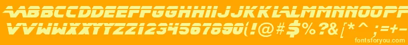 BladeRunnerMovieFont Font – Yellow Fonts on Orange Background