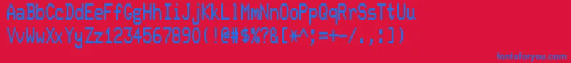 Decterm Font – Blue Fonts on Red Background