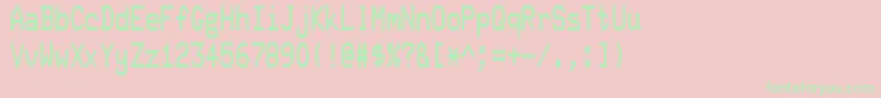 Decterm Font – Green Fonts on Pink Background