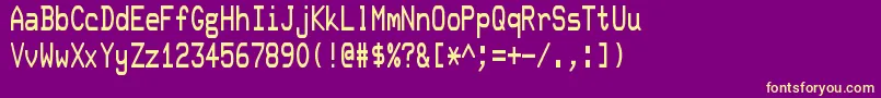 Decterm Font – Yellow Fonts on Purple Background