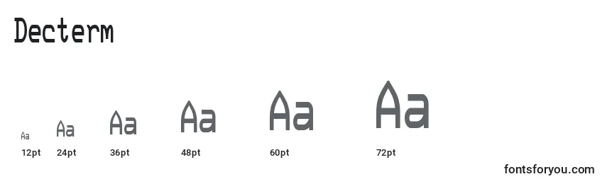 Decterm Font Sizes