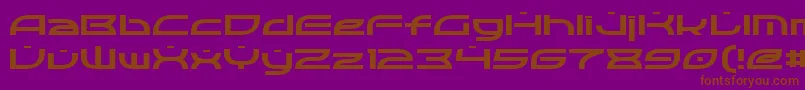 Optic Font – Brown Fonts on Purple Background