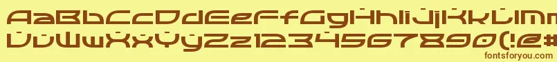 Optic Font – Brown Fonts on Yellow Background