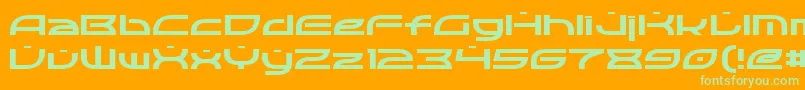 Optic Font – Green Fonts on Orange Background