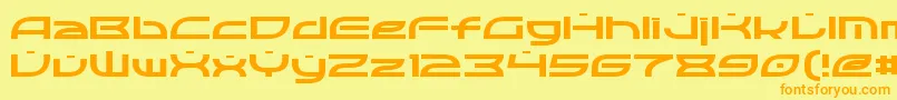 Optic Font – Orange Fonts on Yellow Background