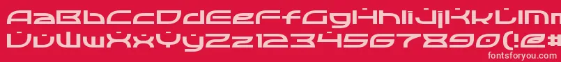 Optic Font – Pink Fonts on Red Background