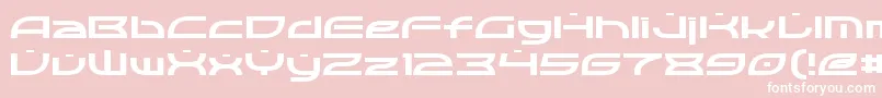 Optic Font – White Fonts on Pink Background