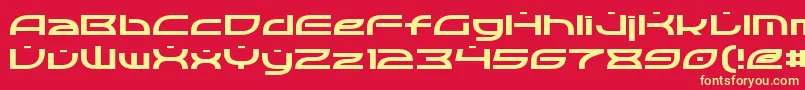 Optic Font – Yellow Fonts on Red Background