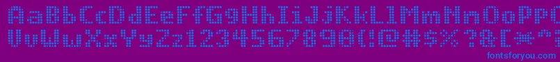 Prog.Bot Font – Blue Fonts on Purple Background