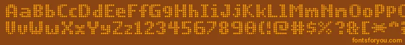 Prog.Bot Font – Orange Fonts on Brown Background