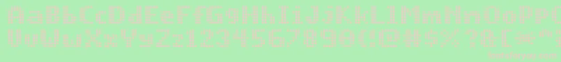 Prog.Bot Font – Pink Fonts on Green Background