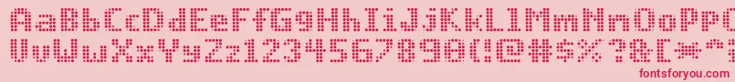 Prog.Bot Font – Red Fonts on Pink Background